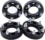 DCVAMOUS 4PC Black 5x120 to 5x115 Wheel Adapters 1.25 Inch 14x1.5 Studs Compatible with Chevy-Cadillac 5 Lug to 5x115 Rim for 2010-2024 Camaro | 2014-2020 Impala | 2013-2016 Malibu | 2010-2017 Equinox
