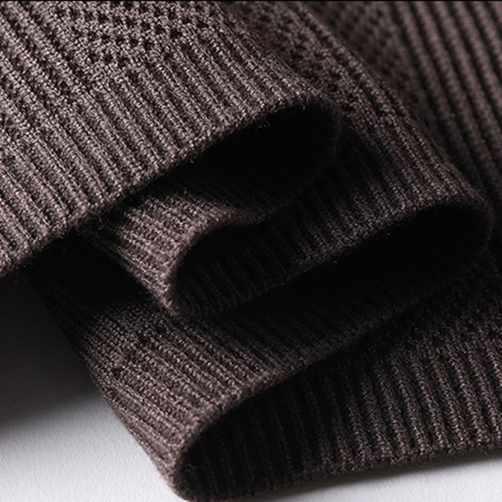 Cardigan Lana Hombre, Chaqueta con Botones Hombre con Botones Suéter Manga Larga Ajuste Delgado Forro Polar Cárdigan con V-Neck con Bolsillos Suéter Otoño Invierno