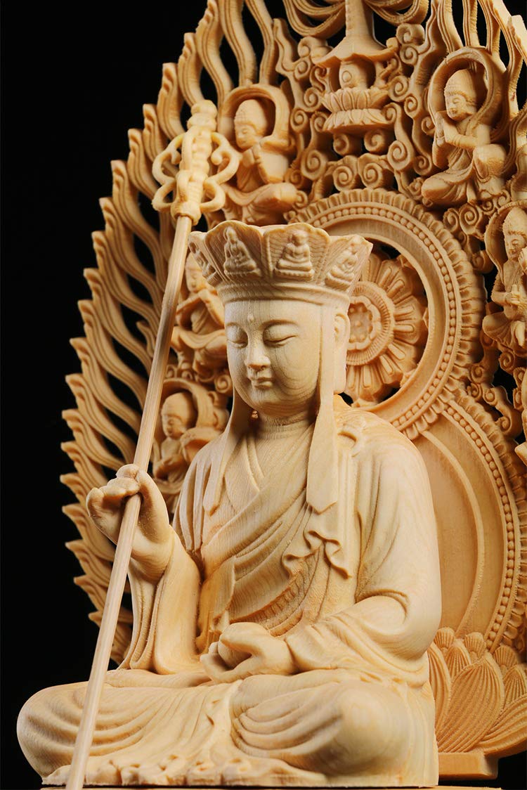 Amazon｜仏像 置物 娑婆三聖 【地蔵王菩薩・釈迦如来・観音菩薩】 天然