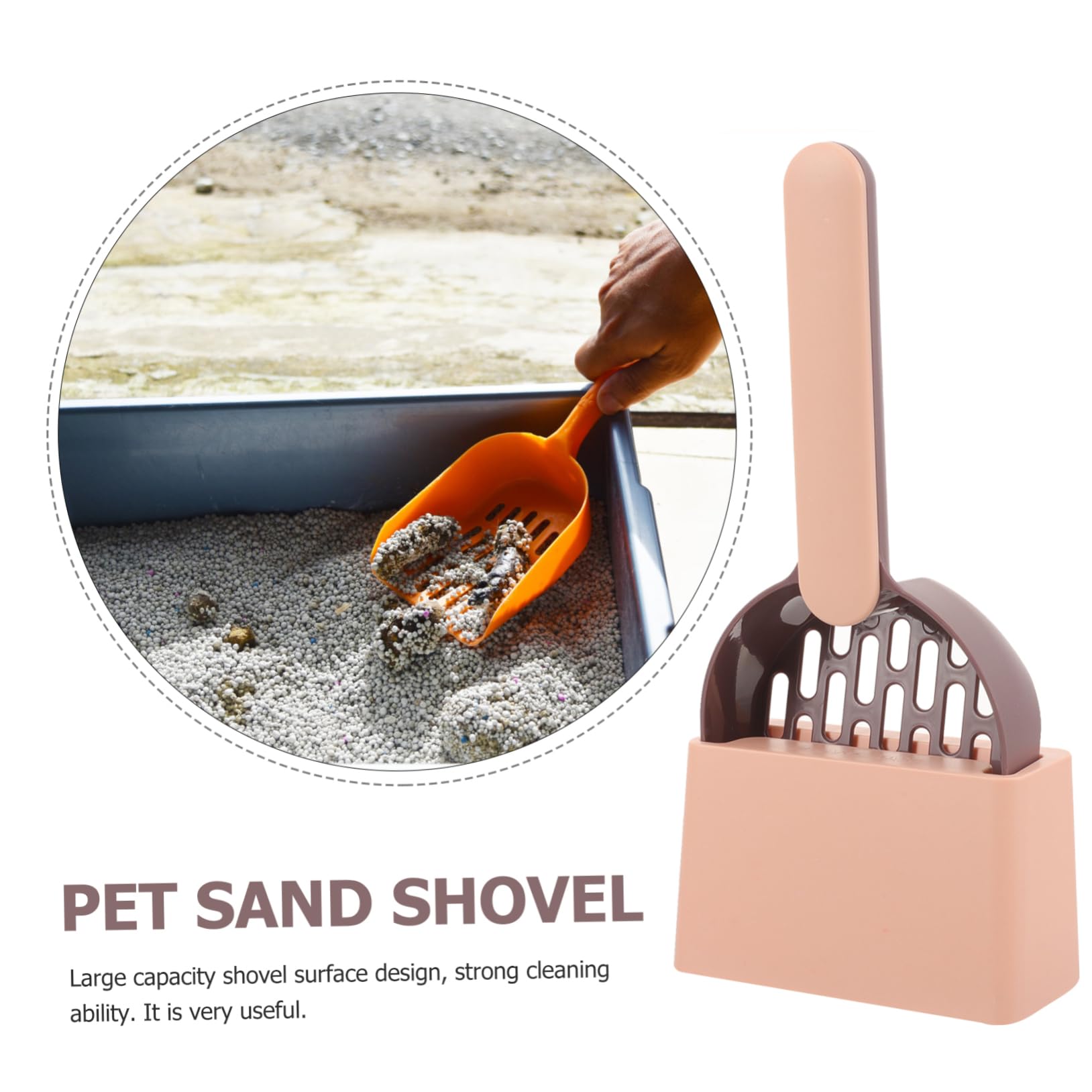 POPETPOP 1 Set Cat Litter Scoop Suit Self Extendable Cat Litter Scoop Cat Litter Scooper Poop Scooper - Handheld Shovel Portable Cat Scooper Litter Pet Sifting Litter Scoop Plastic