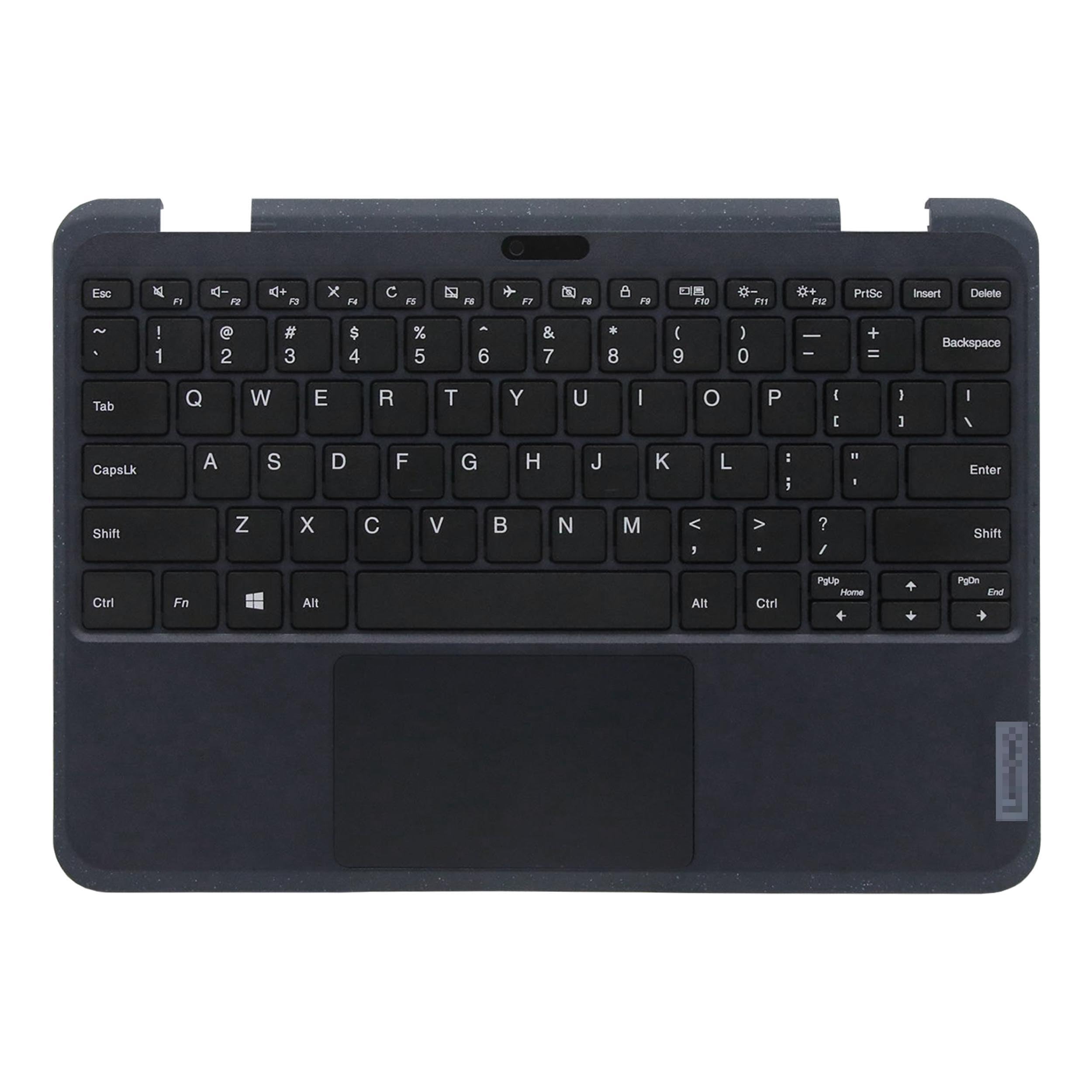 Lenboes Laptop Palmrest Upper Case Top Cover with US Keyboard and Touchpad Assembly Replacement (WFC Hole) for Lenovo 300w 500w Gen 3 Laptop 82J1 82J2