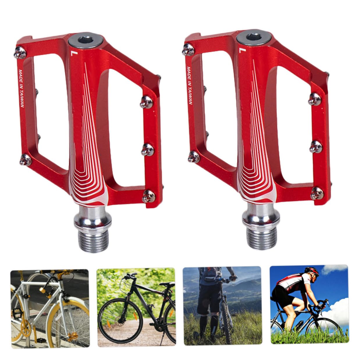 SUPVOX 2 Pedali Bici Cnc Antiscivolo Pedalata Assistita e Sostituzione Facile Accessorio Ciclistico e Resistente per Mountain Bike e