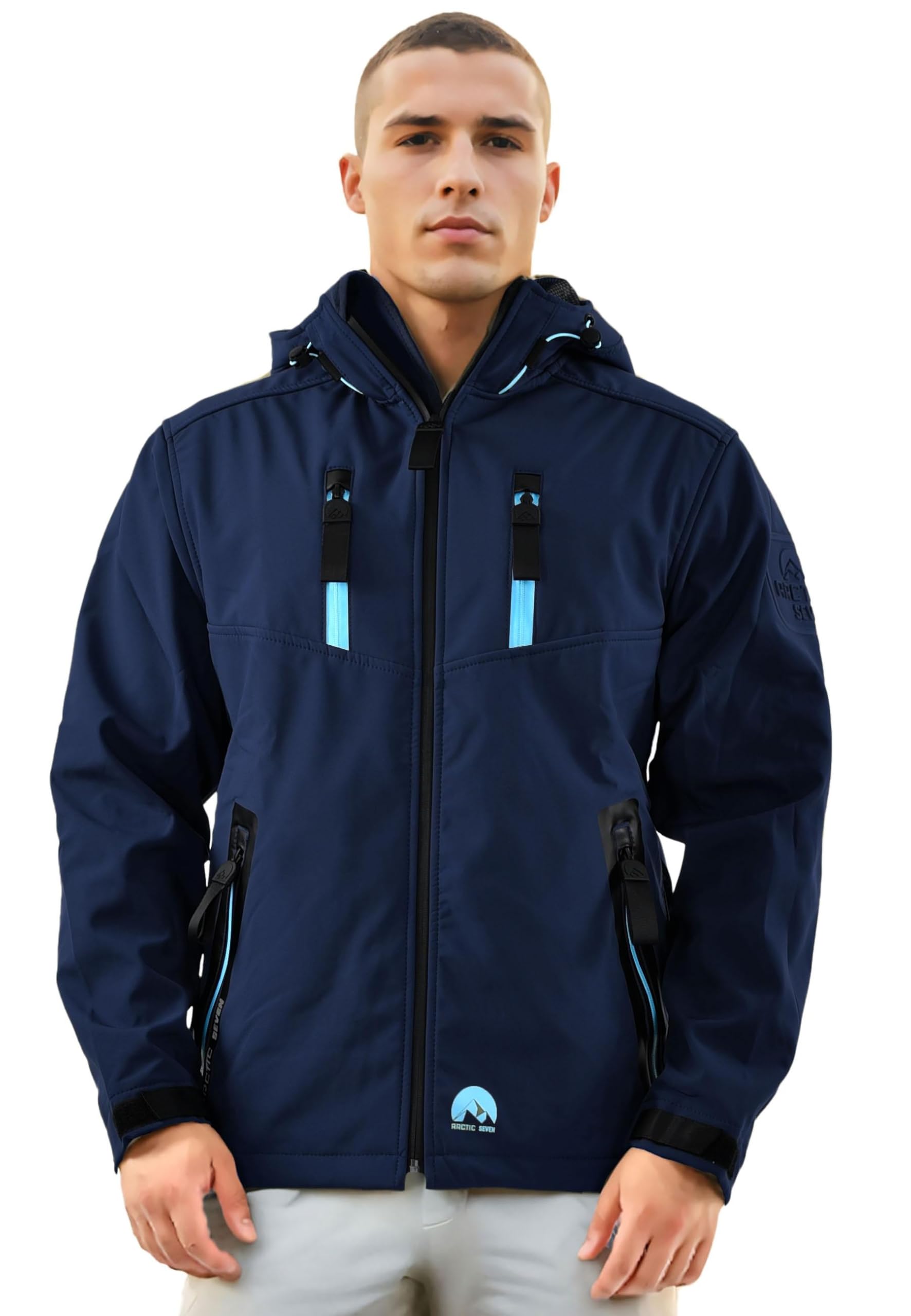 Arctic Seven ASLasaro Softshell Jacke Herren XL blau Navy, Softshell Jacke, Produktbeschreibung