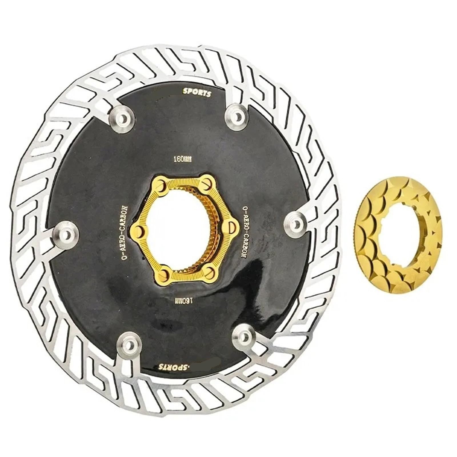 Compatibile con il rotore Chaser Center Lock da 160 mm | Design aerodinamico in carbonio for bici da strada TT, aggiornamento leggero del freno a disco(Purple 140mm)