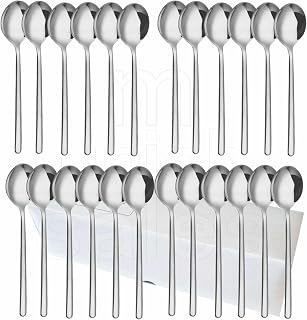 Picard & Wielpütz Ventura 6108 - Cucharillas para nata (24 unidades, en caja de cartón plegable), color blanco