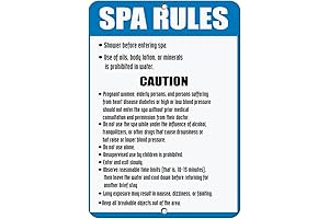 Hot Tub Rules Aluminum Vertical Metal Sign