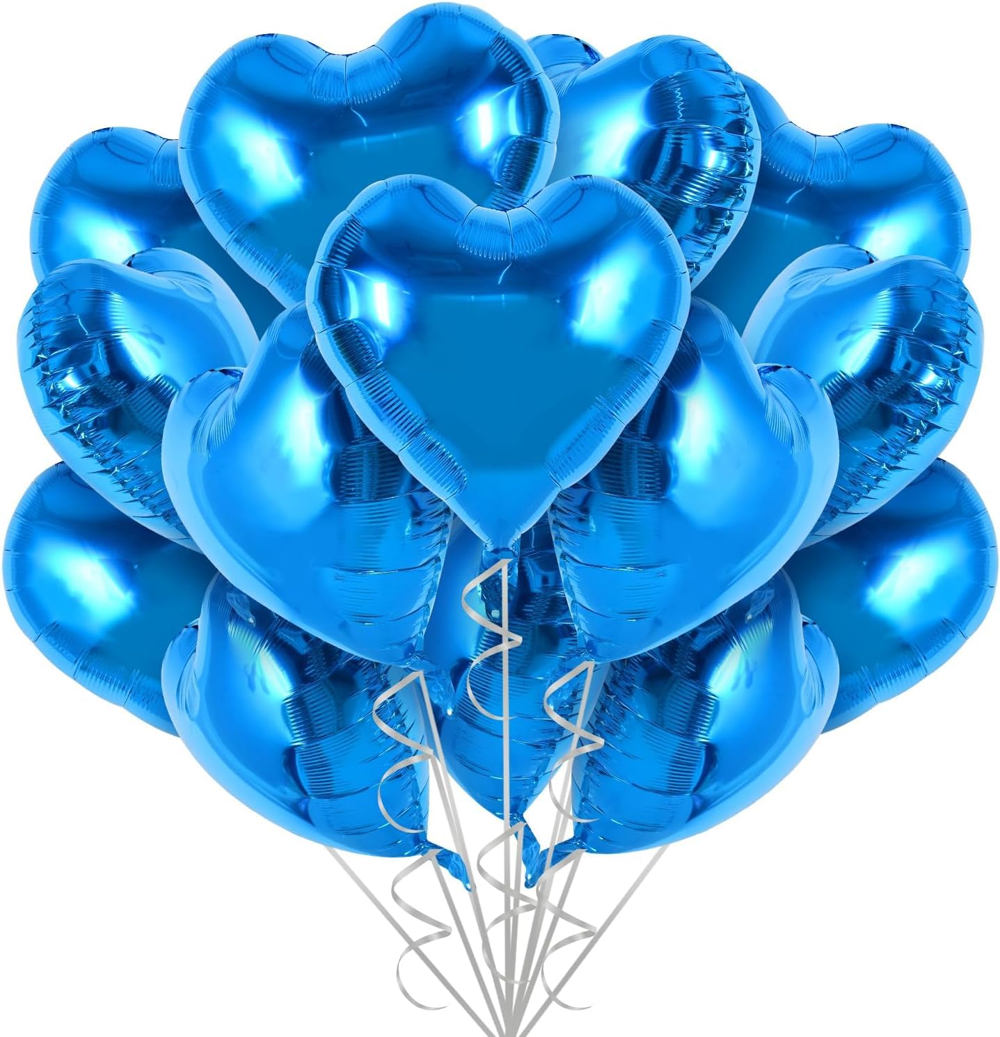 DecoGlee 30Pcs 18 Inch Balloons Blue Heart Shape Foil Mylar Banners Decoration for Birthday Valentine's Day Wedding Bridal Shower Anniversary Engagement Party Supplies โ image 1