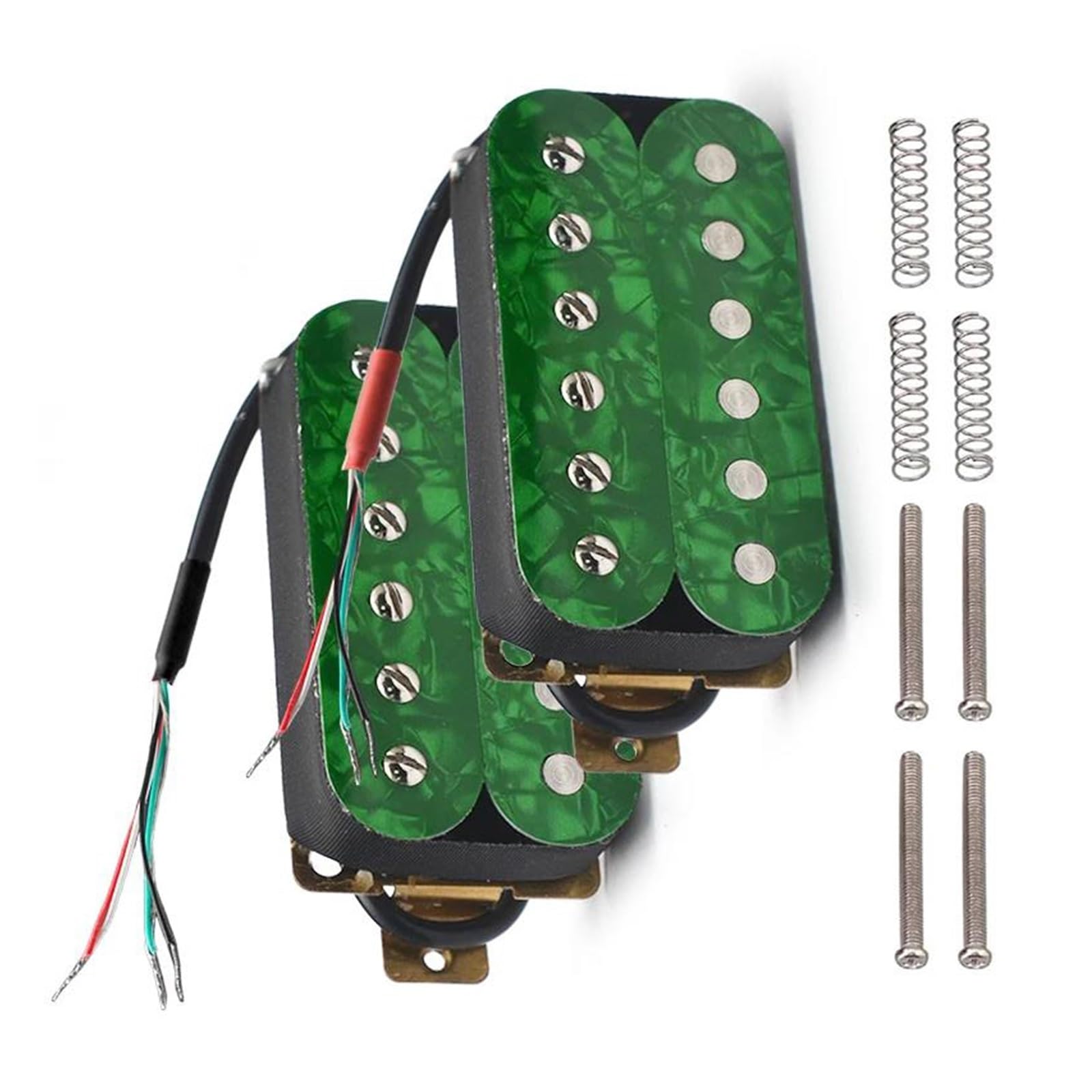 E Gitarren Tonabnehmer Mit Verstellbaren Schrauben Für 6 Saiten N7.5K/B15K Erhältlich In Mehreren Farben(Green N B)
