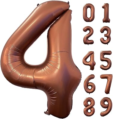 Globo de Número 4 Caramelo de 40 Pulgadas
