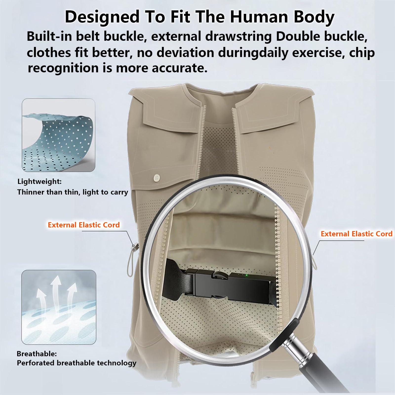 Gilet anticaduta con airbag, Abbigliamento anticaduta Intelligente per Anziani, Gilet anticaduta Intelligente, per Anziani, Protezione Completa a 270°, Taglia Uomo: Cachi-XL
