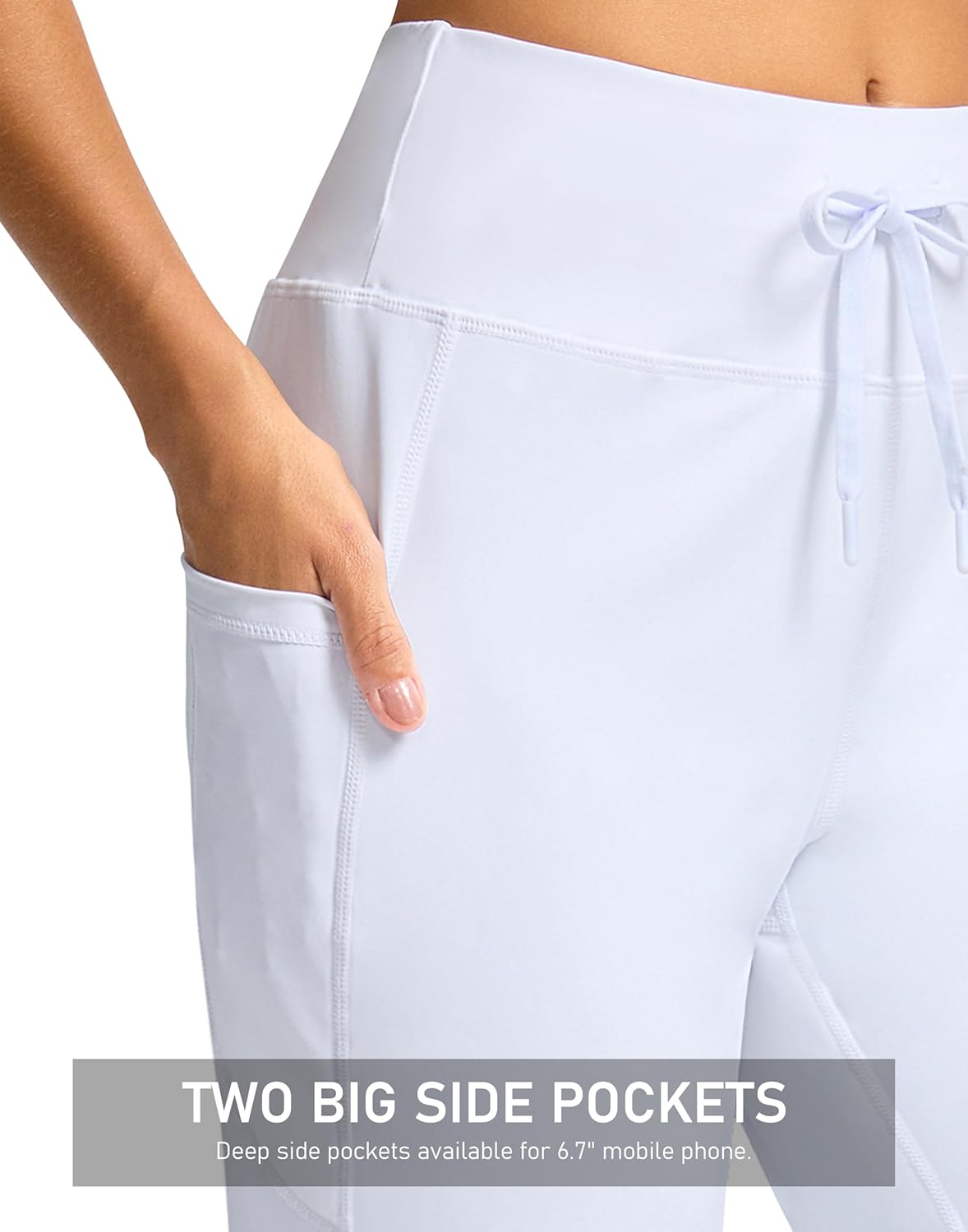 G Gradual Yoga Capri Pants for Women with Pockets High Waist Capris Leggings Tummy Control Straight Workout Summer Crop Pants - Image 4