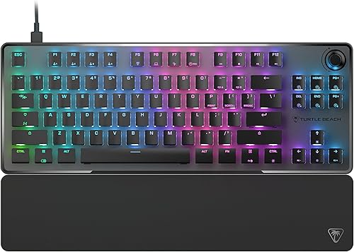 Turtle Beach Vulcan II TKL Pro Teclado mecánico magnético RGB para juegos, interruptores analógicos de efecto Hall, accionamiento ajustable,