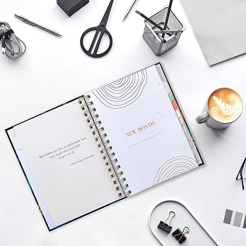 Miniatura 6 de Agenda 2023 semanal y mensual, agenda diaria en espiral 2023 con lista de tareas pendientes y 12 pestañas mensuales, calendario anual con páginas de