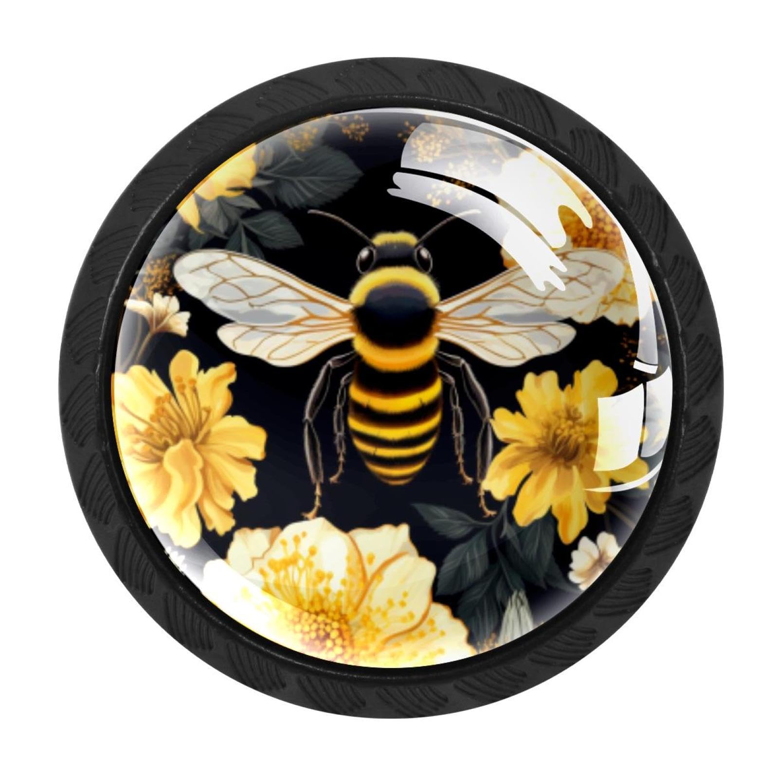 Chenzzzz Multicolored 09 4 Pack Starry Bee Dresser Drawer Cabinet Knobs Round Crystal Glass Knobs Pulls Handles For Kitchen Wardrobe Cupboard Door Hardware