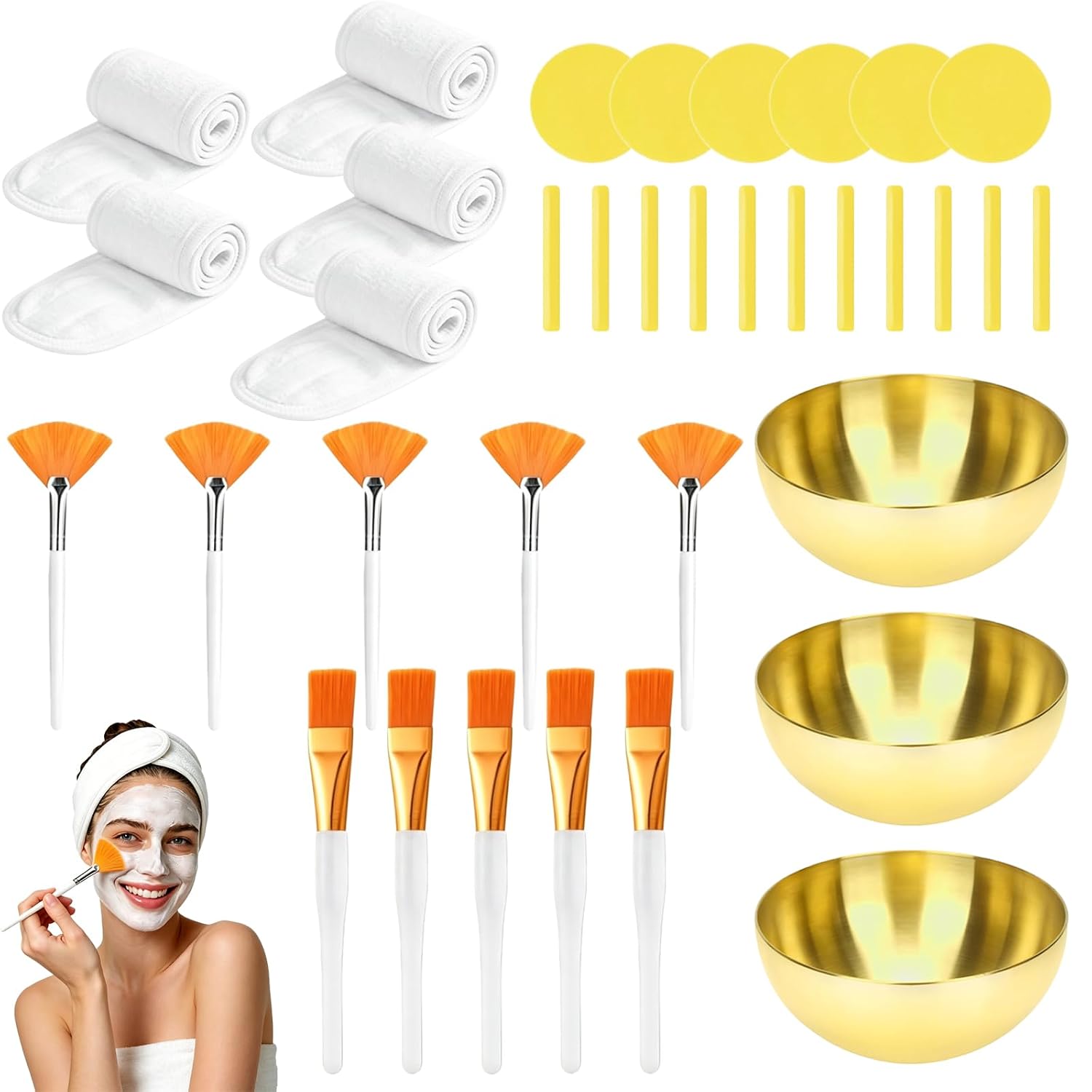 Facial Bowls Esthetician, 36 Pcs Estheticians Supplies Professional, Facials Products for Esthetician Tools