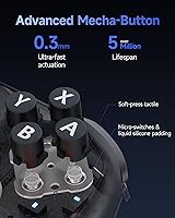 Vista 7 de EasySMX S10 Switch 2 Controller-One Key Wake-up, Switch 2 Pro Controller with 6 Axis Gyro, NFC Function, TMR Anti-Drift Joystick, HD Rumble, Negro