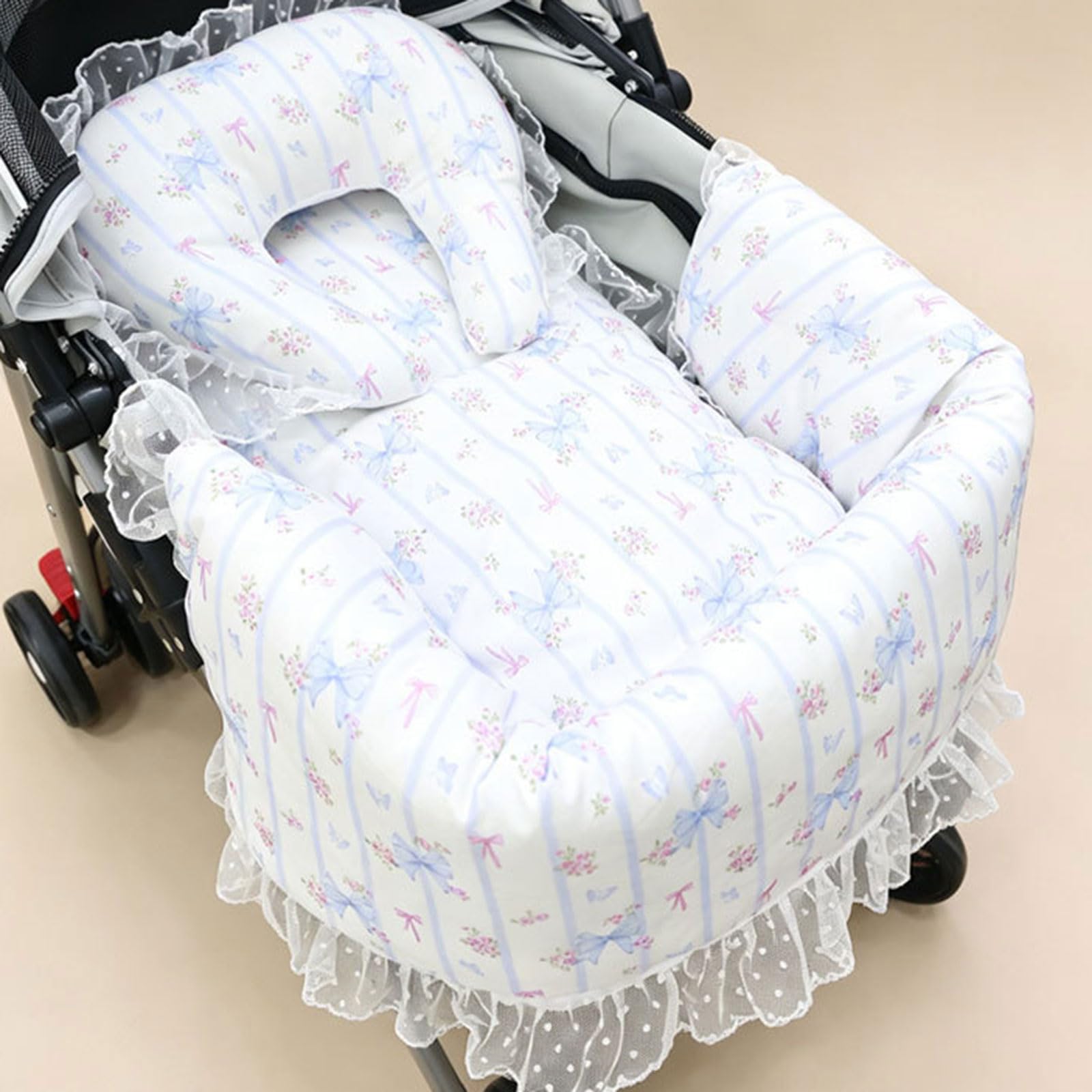 3-teiliges Haustier Kinderwagen Einlage Pad, Kinderwagen Kissen Set, weich gepolsterte Matratzenmatte für Hunde und Katzen, Bequeme und waschbare Hunde Kinderwagen Matratze