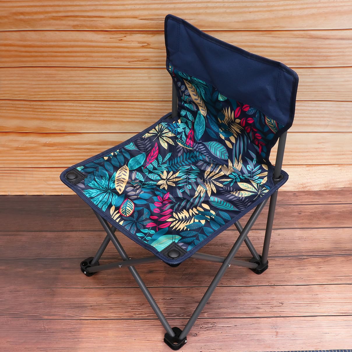 BESPORTBLE Chaise de Pêche Pliante en Métal, Portable et Pliable, Paquet de Transport à Sangle, Camping et l'escalade, Bleu