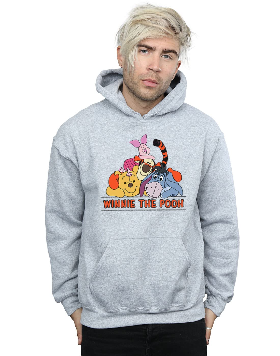 Absolute Cult Men's Sport Grey Disney Winnie The Pooh Group Hoodie XXXXX-Large