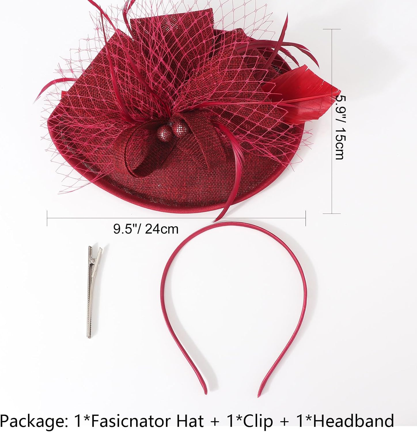 DRESHOW Fascinators Hats for Women Tea Party Hat Vintage Derby Pillbox Kentucky Hat Church Cocktail Headwear - Image 3