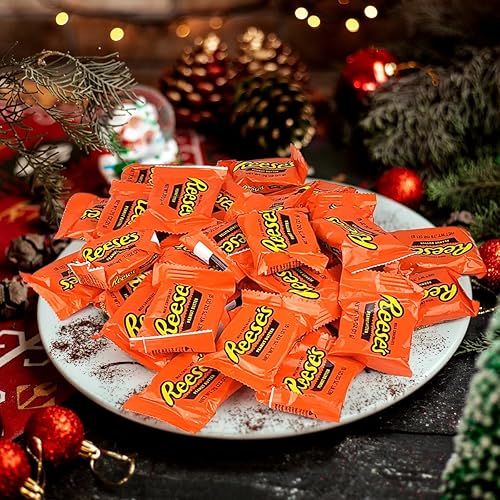 Miniatura 6 de Reeses - Tazas de mantequilla de maní de chocolate con leche a granel, envueltas individualmente, golosinas de tamaño bocado de maní en miniatura