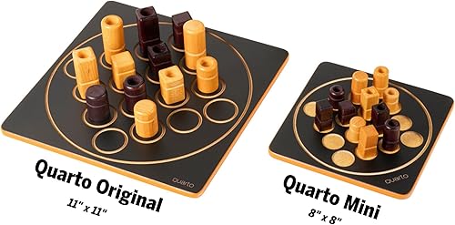 Vista 6 de Quarto Mini Ganador de Mensa Select Versión para viajes del juego de estrategia abstracta de madera para niños y adultos Favorito de la noche