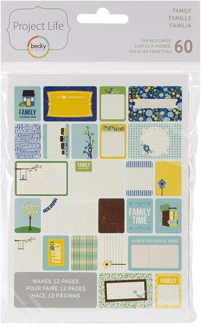 American Crafts Project Life Themed Cards, Multi-Colour, 1.9 x 13.33 x 20.32 cm