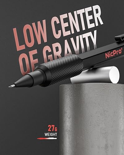 Miniatura 2 de Nicpro Juego de lápices mecánicos de 0.020 in con estuche, 3 lápices mecánicos MP2000 para artistas de metal con 6 tubos de recambios de plomo HB,