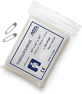 EMS XTRM Triangular Bandages First Aid - Multi-Use Cravats Triangular Bandage, EMS Sling, 100% Cotton, 40 x 40 x 56