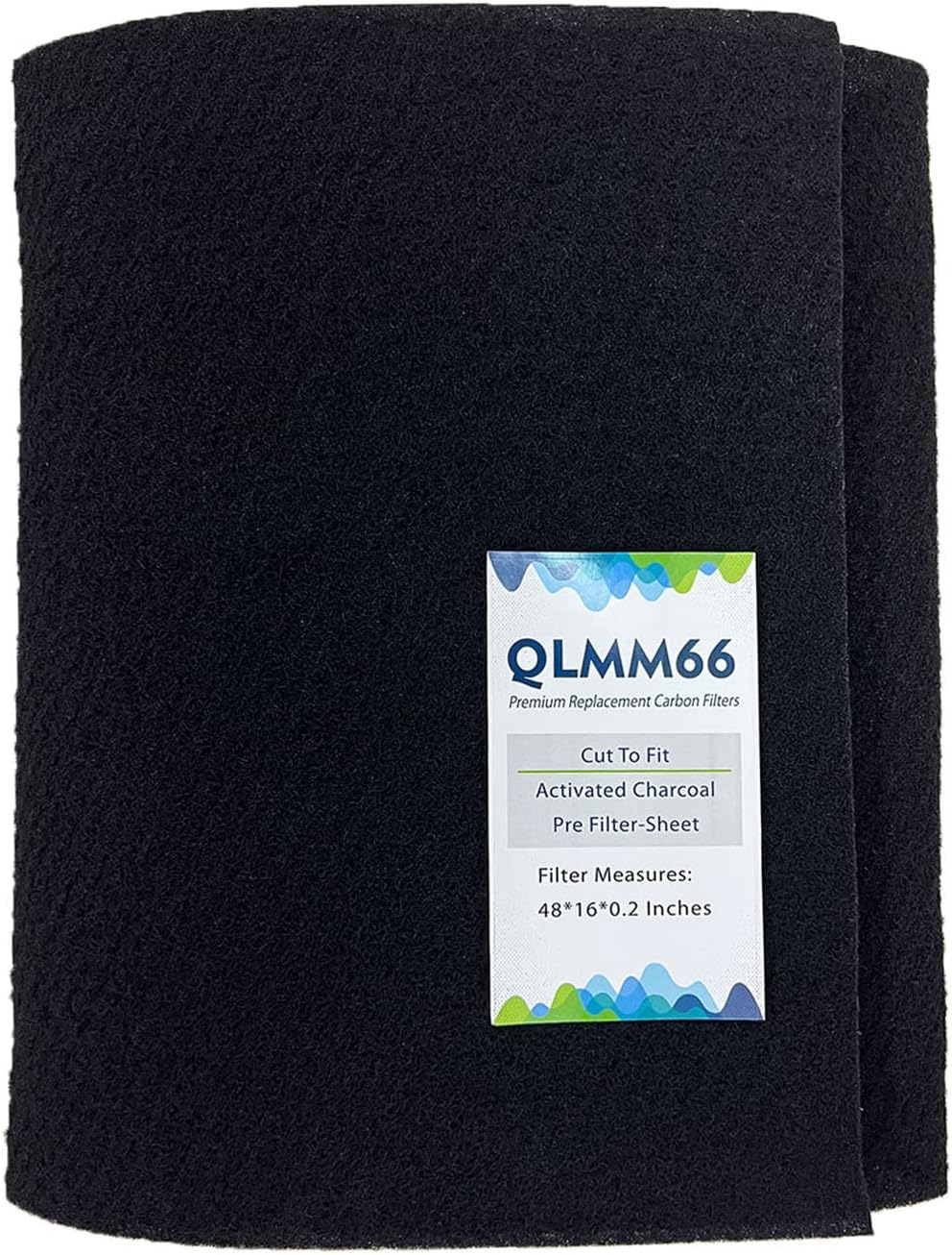 Carbon Fabric Filter - 16" x 48" x 0.2" (2 Pack) Activated Charcoal Hepa AC Vent Filter Replacement