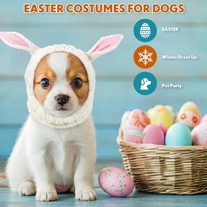 Disfraz de Conejo para Perro con Capucha y Orejas de Invierno - Talla S miniatura 4