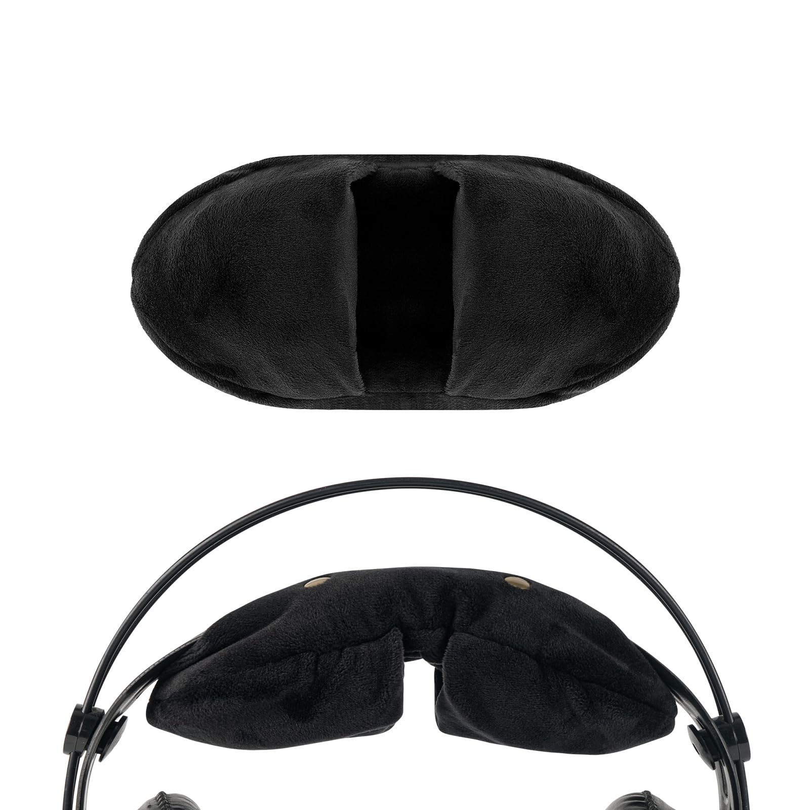 Geekria Velour Headband Cover Compatible with AKG K701, Sony MDR-7506, AUNE AR5000, HIFIMAN Arya, Lightspeed Zulu 3 and Lightspeed Sierra Headphones, Easy DIY Installation (Black)-image-39