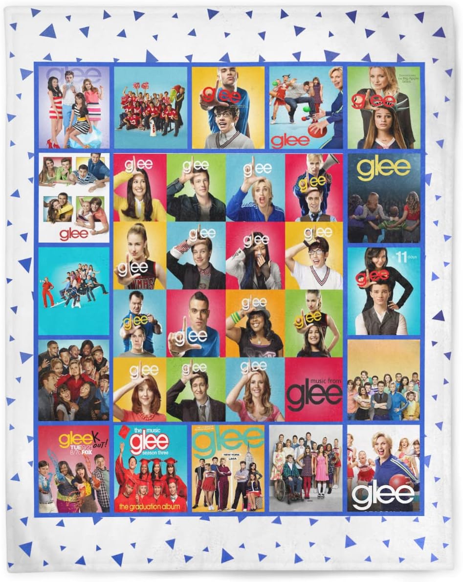AdrianSantiagAdrianSantiag Throw Blanket Sherpa Fleece Glee Bedding Warm Soft Flannel Quilt Winter Home Decor Room Essentials, Multicolor, 30x40in, 50x60in, 60x80in