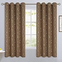 Vista 283 de BGment Room Darkening Curtains 95 Inches Long, Grommet Thermal Insulated Blackout Curtains with Wave Line and Dots Printed for Bedroom, 2 Panels
