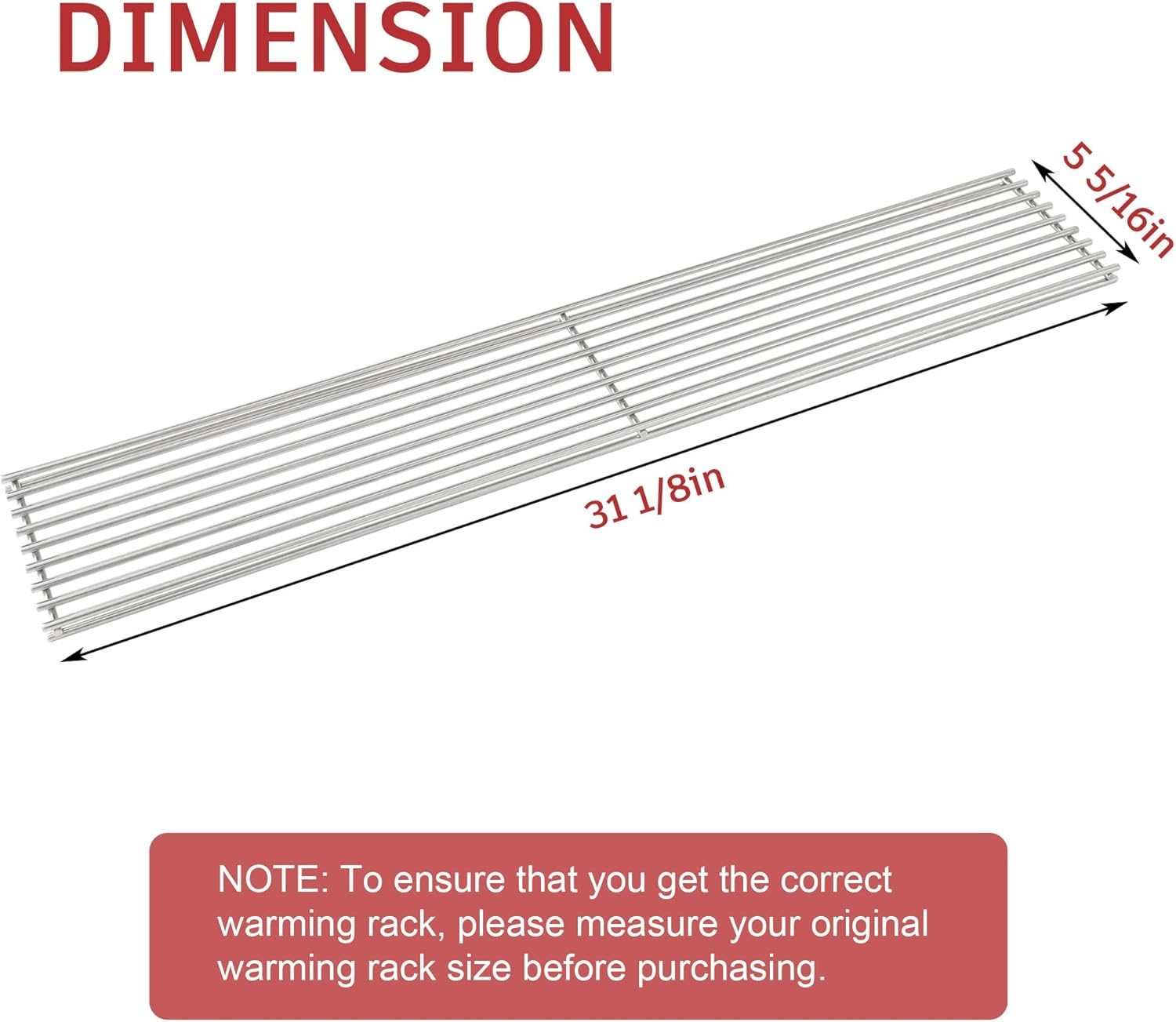304 Stainless Steel Grill Warming Rack for Blaze 32 Inch 4 Burner Gas Grills, Grill Top Rack for Blaze LTE LBM Grill BLZ-4 BLZ-4LTE, Warming Grate Replacement Parts, BLZ-32-033