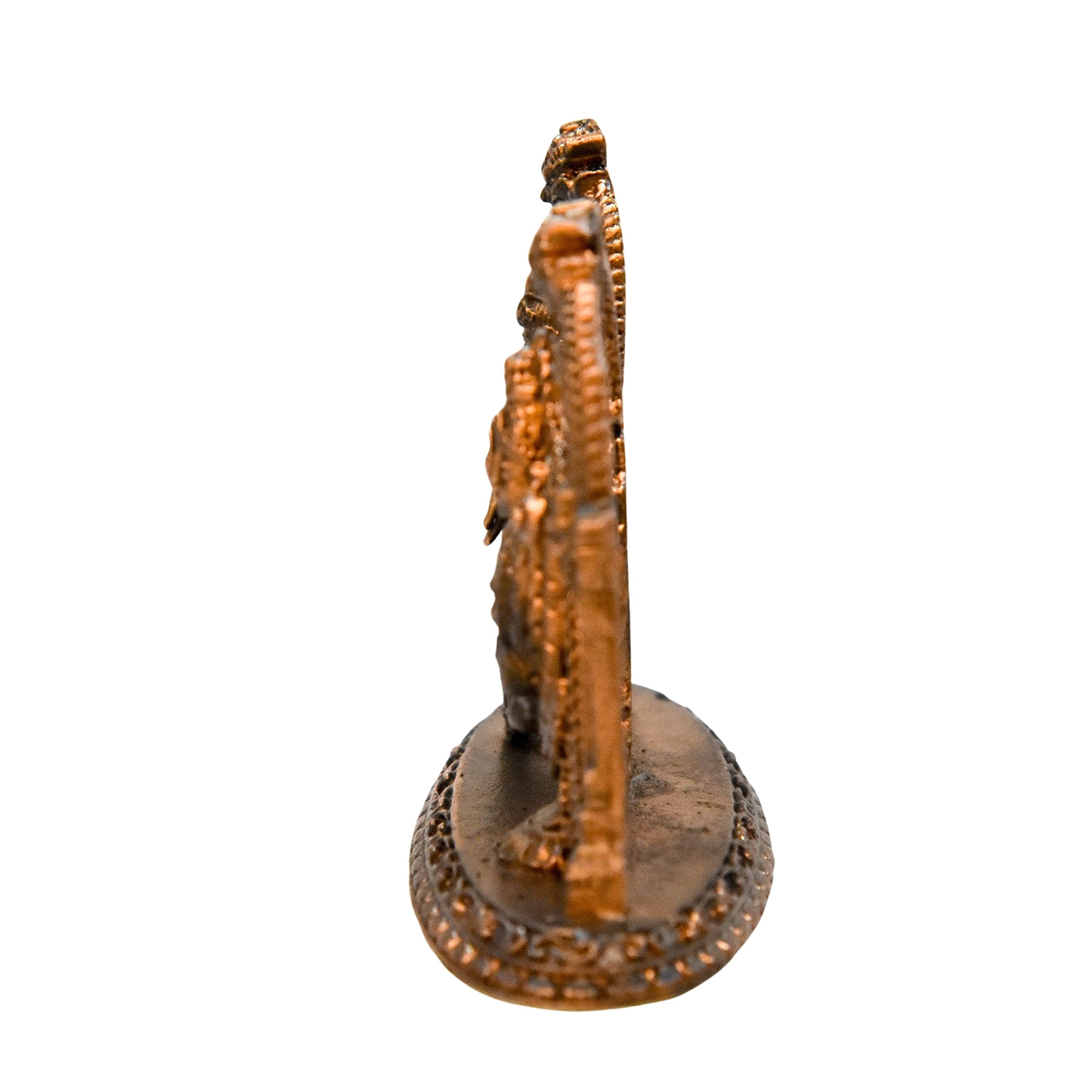 Handmade Copper Balaji & Lakshmi Idol - Antique Finish -3