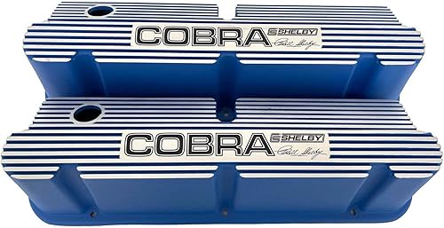 Compatible con Ford Windsors - CS Shelby Signature, Cobra Pentroof Tall Valve Covers - Azul - Ansen USA