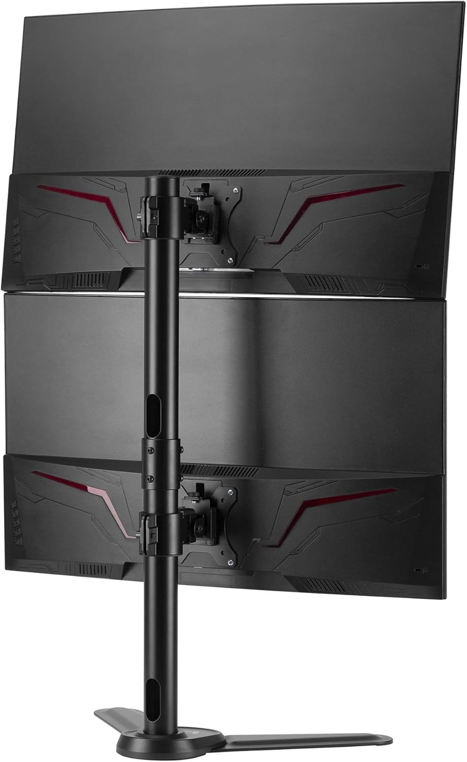 SIIG Freestanding Vertical Dual Monitor steel Stand,Desk Mount -17" to 32",Detachable VESA Plate,Tilt,Swivel,Fits Flat/Curved Monitor,Load bearing 19.8 lbs max,VESA 75x75 100x100,Steel,CE-MT3F11-S1