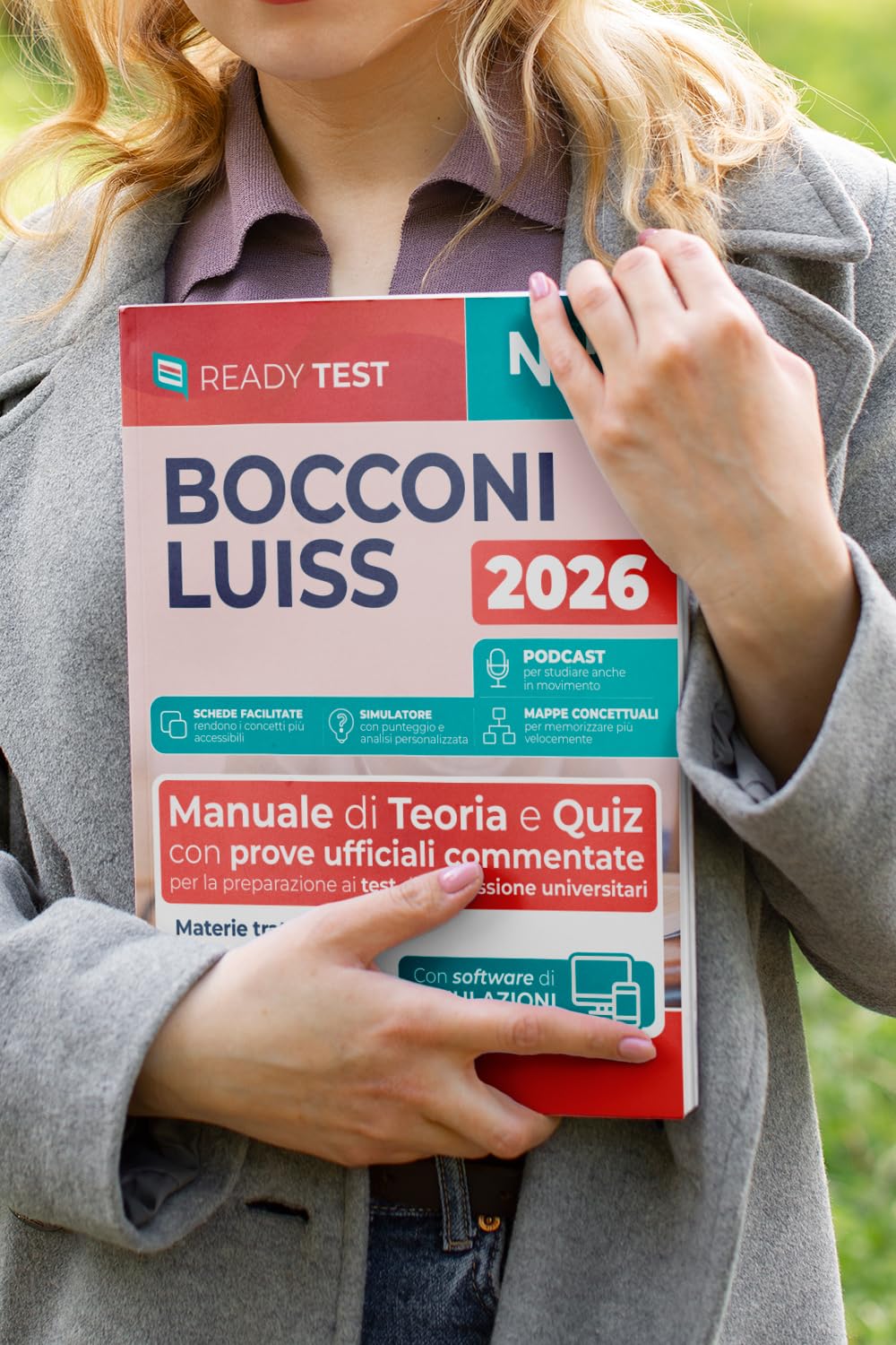 Test Bocconi Luiss 2026 2027. Manuale di teoria e quiz per la preparazione ai test di ammissione universitari con prove ufficiali commentate, con podcast, schede facilitate e mappe concettuali. Co...