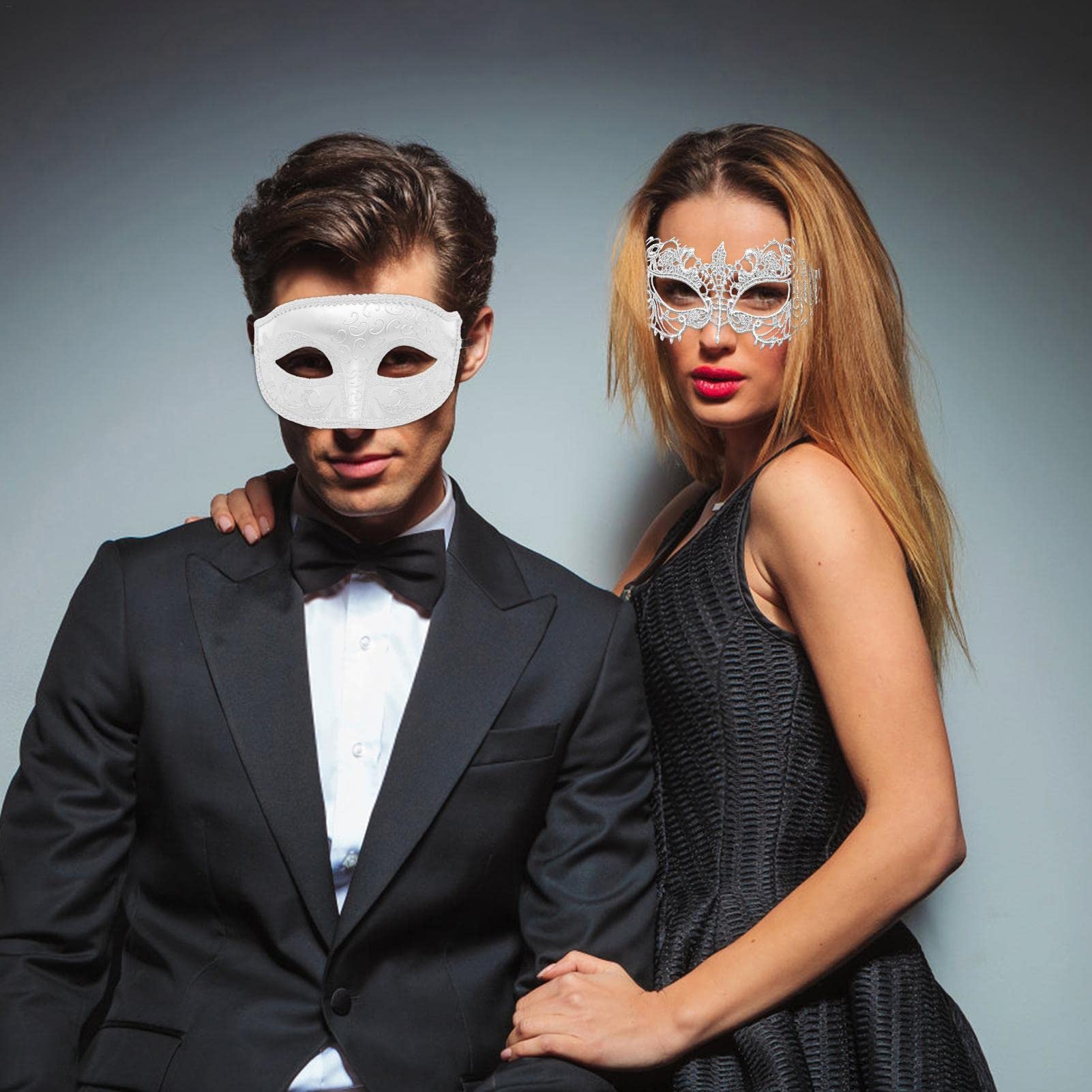 2 Pièces Masque Vénitien, Masque Bal Masqué, Masques De