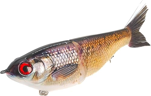 Miniatura 2 de 7 "PEDIGREE GLIDER Glide Bait Swimbait Musky Striper Bass Señuelo de pesca Big Multi articulado Shad Trucha hundimiento lento