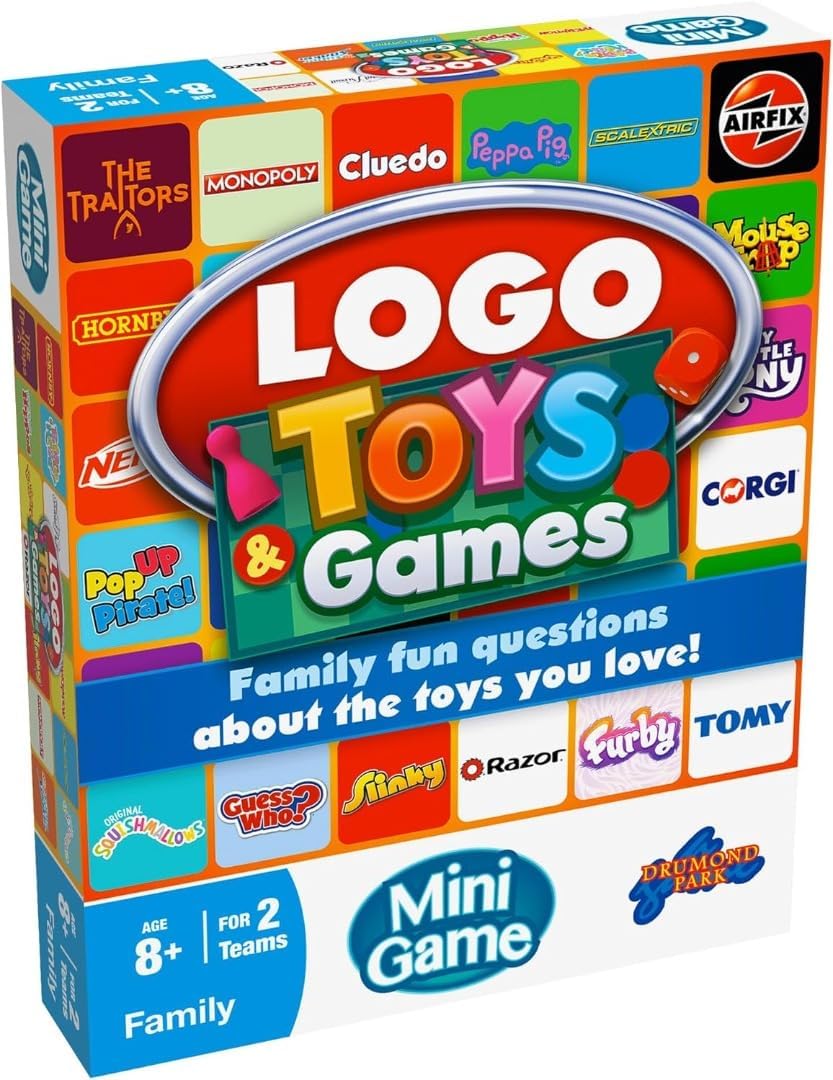 Drumond Park LOGO Mini Board Game Toys and Games | Fun for Groups - Adults and Families | Trivia Game Game in Travel Size | Ideal for Parties, Game Evenings and Holiday Fun