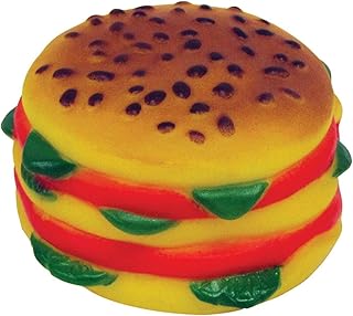Boss Pet 52981 Vinyl Hamburger Dog Toy with Squeaker