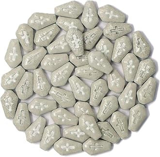 Mystic Sprinkles Halloween Candy Shape Sprinkles (Grey Coffins, 1 Pound Bag)