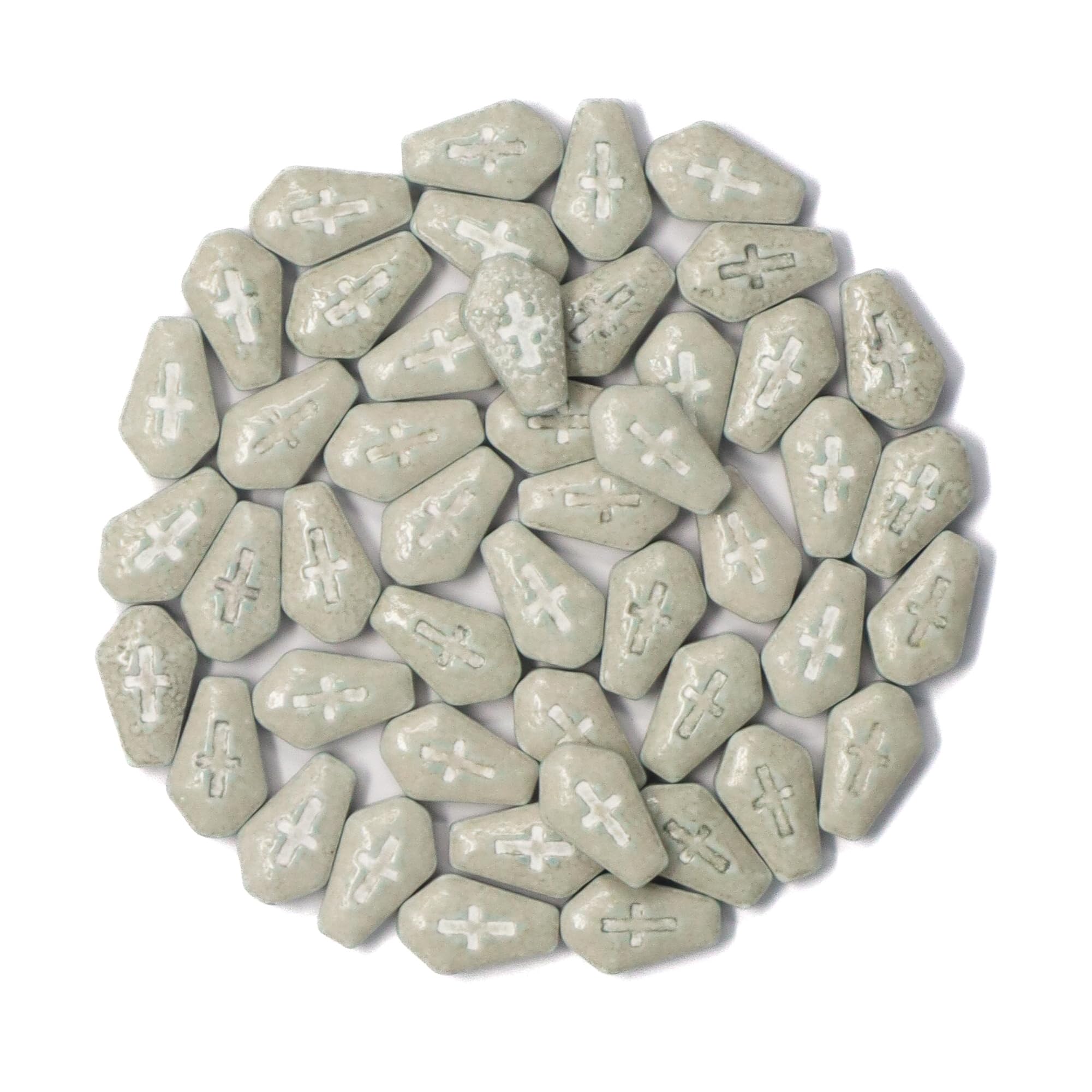 Mystic Sprinkles Halloween Candy Shape Sprinkles (Grey Coffins, 1 Pound Bag)