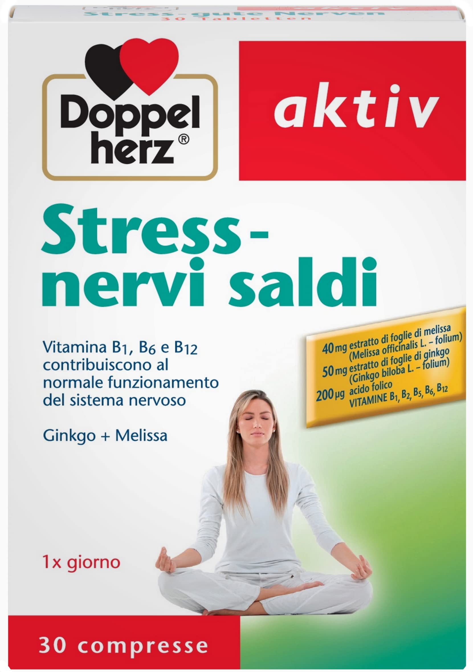 Doppelherz aktiv Stress - gute Nerven Mini-Tabletten, 30 pz Compressa