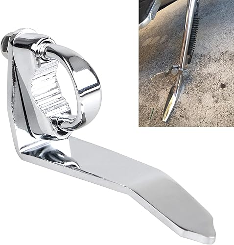 Miniatura 2 de Cromo motocicleta Kickstand extensión brazo para H-onda VTX1300CS VTX1300R Retro VTX1800C VTX1800F Fury Yamaha V-Star XVS650 con abrazadera para