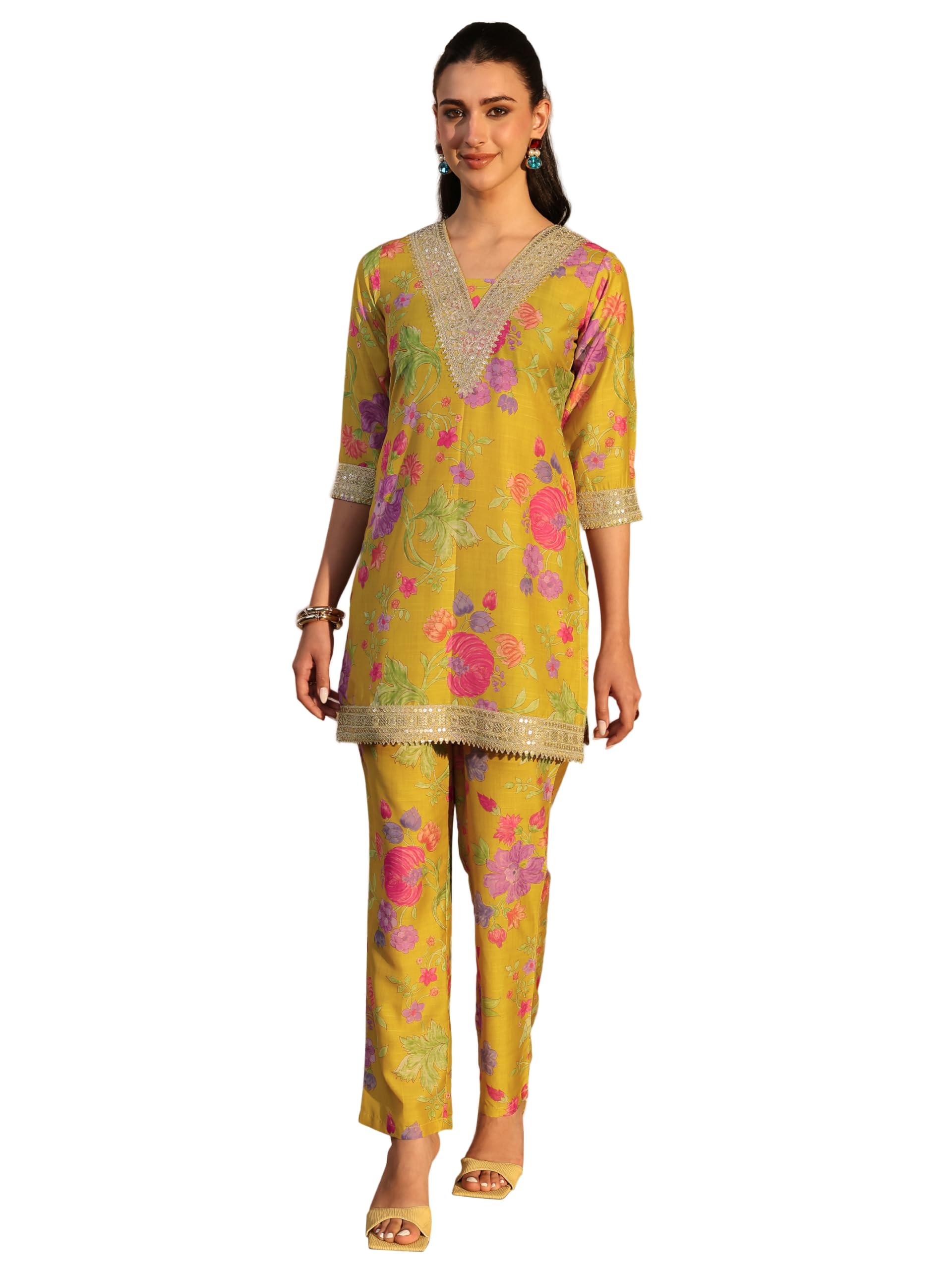 libas Printed Silk Blend Straight Co Ord Set | daily wear | casual wear | office wear-picture-20