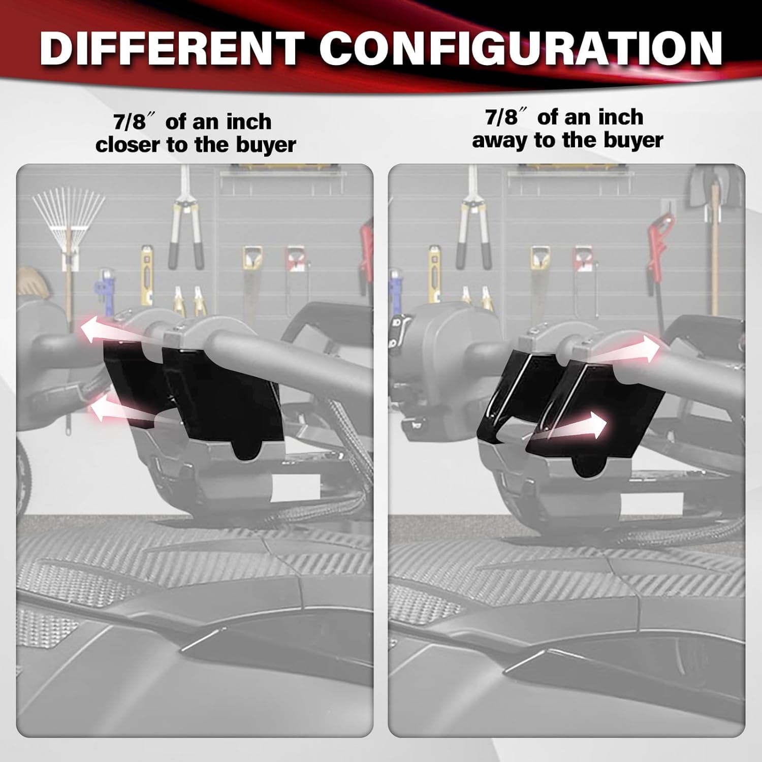 Adjustable Handlebar Riser Support Heighten 2" Aluminum Handlebar Riser Kit Mount Clamps for The Can-Am Ryker 600/900/Rally/Sport 2019 2020 2021 2022 2023 2024