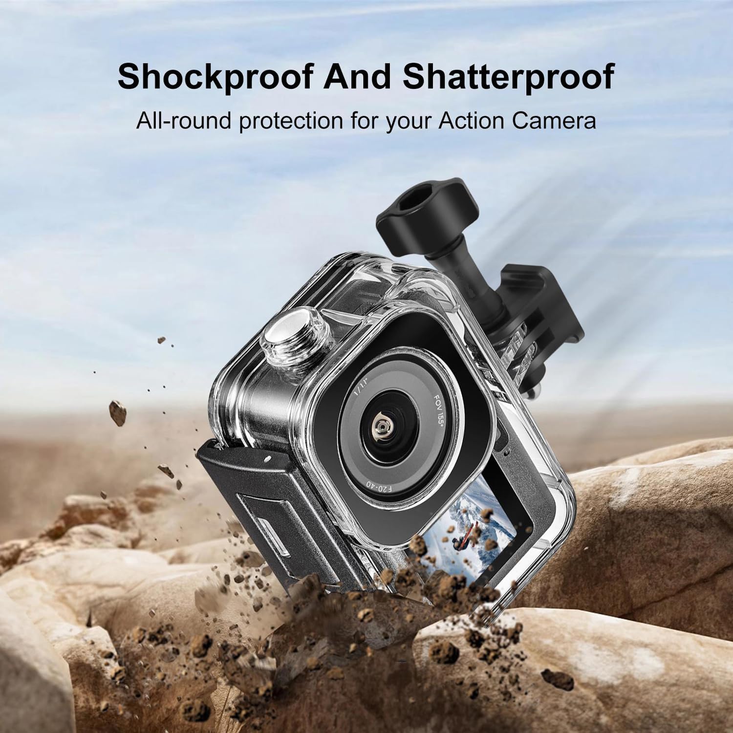 Dive Case for DJI Osmo Action 6 Waterproof Case, 60m/196ft Underwater Housing Cover Protective Shell for Scuba Snorkeling Deep Diving Photography